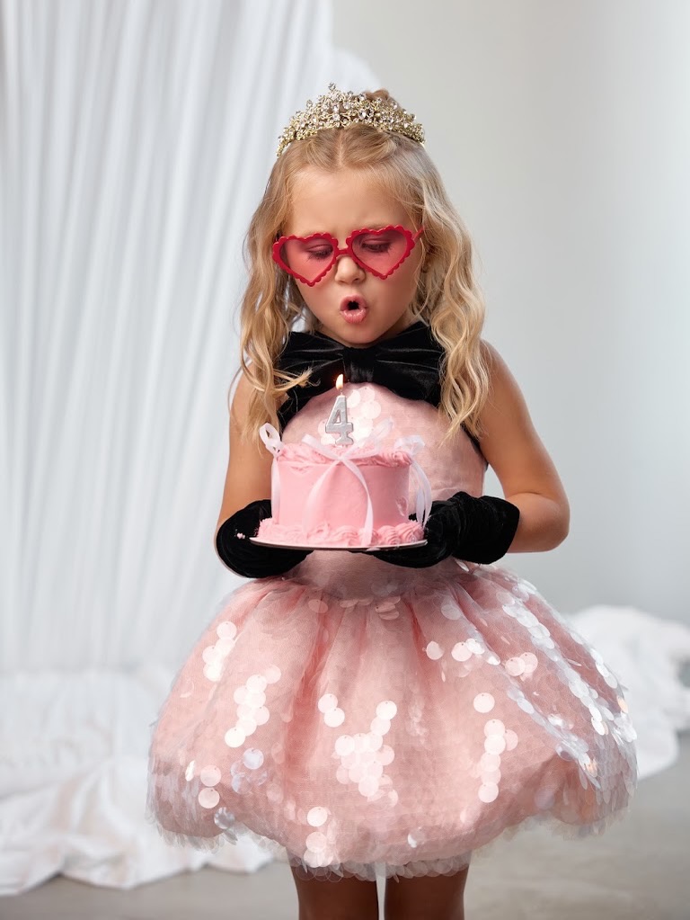 Pink Sequin Tulle Girl Birthda - Toddler Girl Tulle Party Dress ulasan dan harga