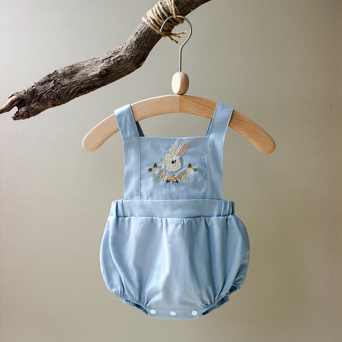 Summer Newborn Baby Girls Romp - Baby Summer Linen Sleeveless Jumpsuit ulasan dan harga