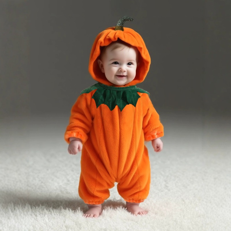 Newborn Baby Pumpkin Romper Ho - Cotton Baby Onesies Zipper ulasan dan harga