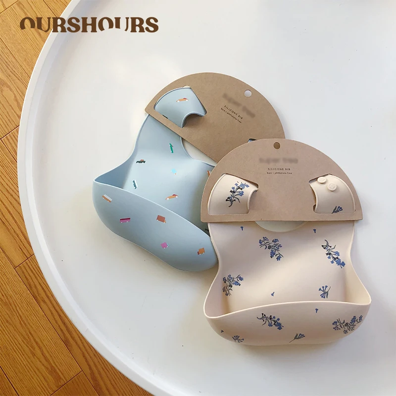 Baby Bibs Ins Style Print Wate - Waterproof Baby Bibs Silicone ulasan dan harga