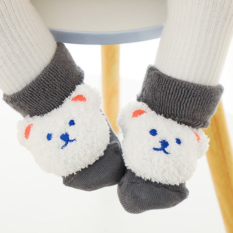 Thick Coral Fleece Baby Socks  - Unisex Baby Socks Non Slip ulasan dan harga