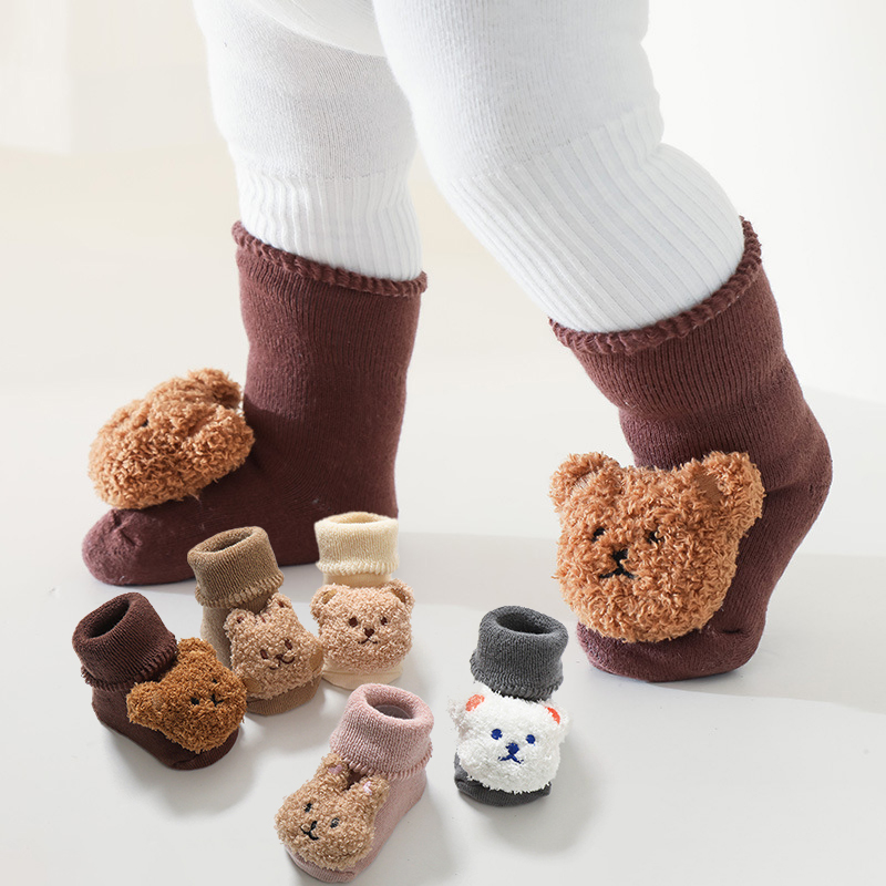 Thick Coral Fleece Baby Socks  - Unisex Baby Socks Non Slip ulasan dan harga