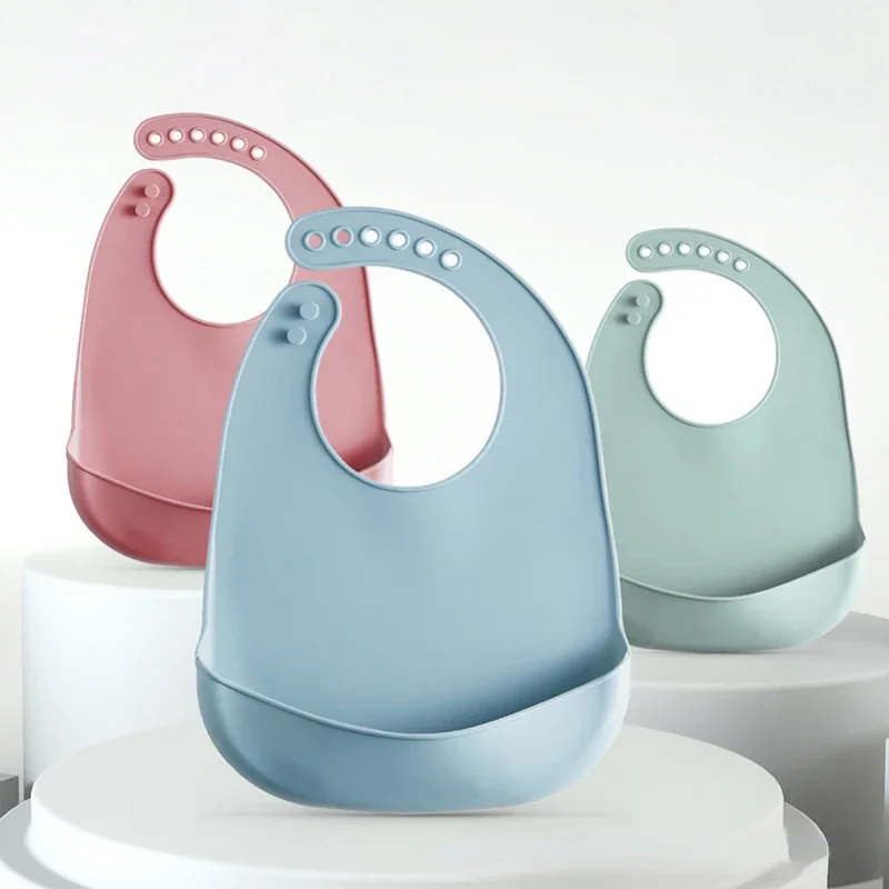 1-4Pcs Baby Bib Adjustable Wat - Waterproof Baby Bibs Silicone ulasan dan harga
