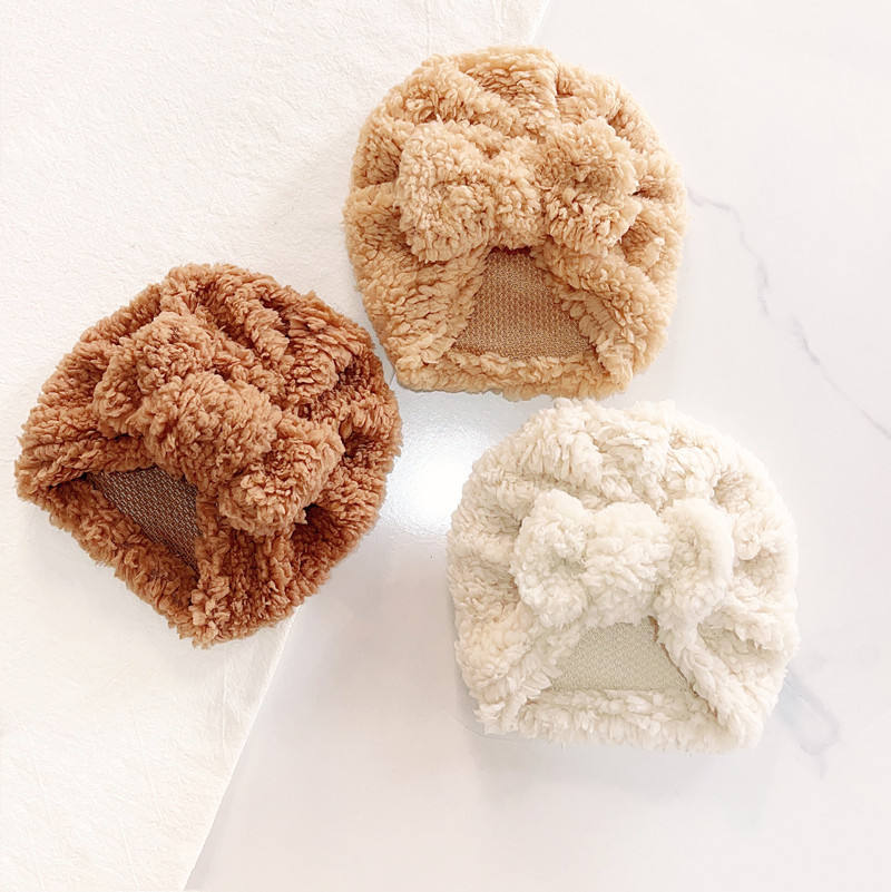 Cute Newborn Baby Knot Turban  - Infant Beanie Hat With Ears ulasan dan harga