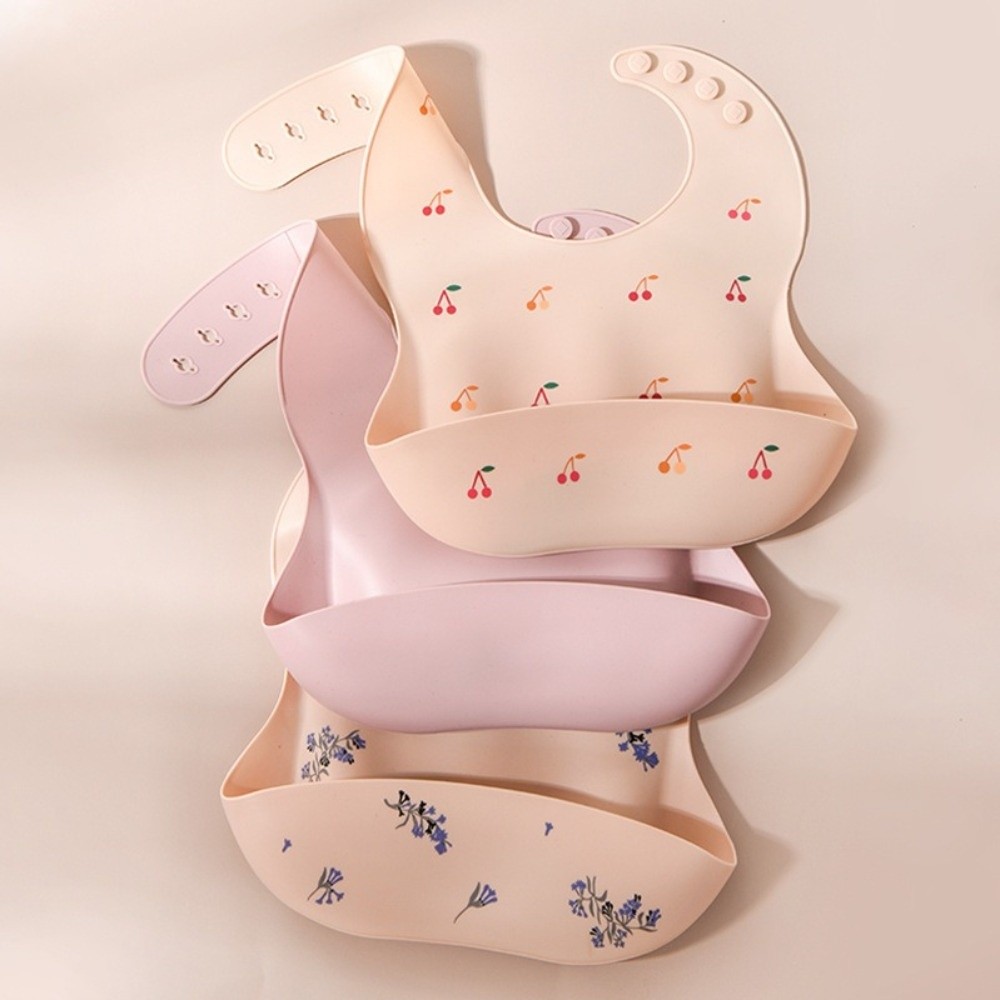 New Silicone Baby Eating Bib A - Waterproof Baby Bibs Silicone ulasan dan harga