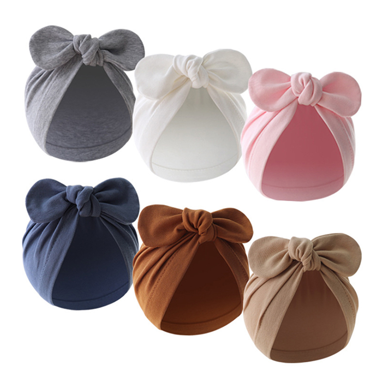 Cute Bunny Ears Baby Turban Ha - Infant Beanie Hat With Ears ulasan dan harga
