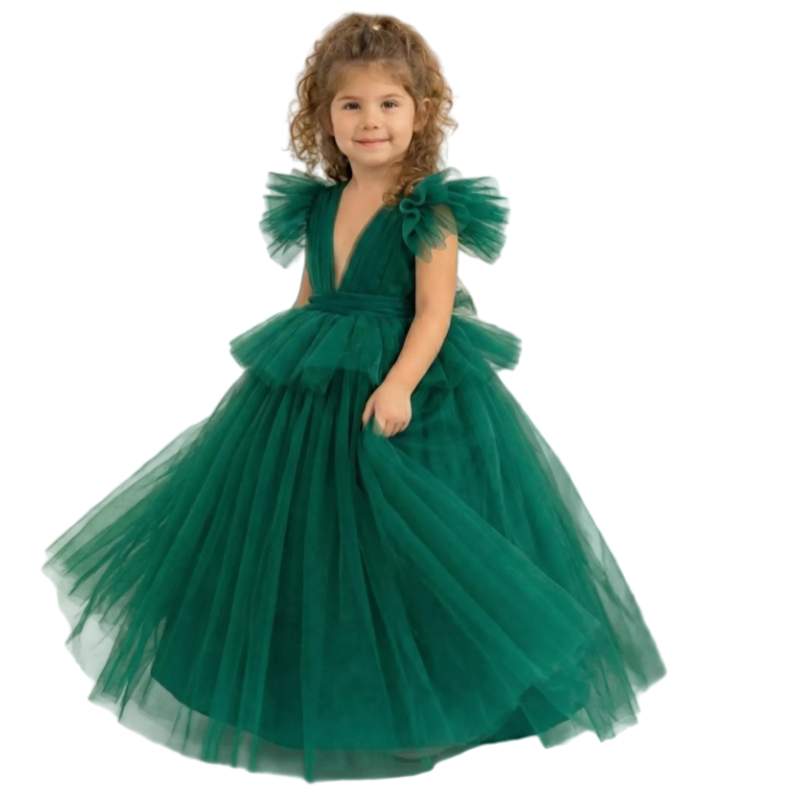 Emerald Green Tulle Toddler Dr - Toddler Girl Tulle Party Dress ulasan dan harga